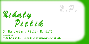 mihaly pitlik business card